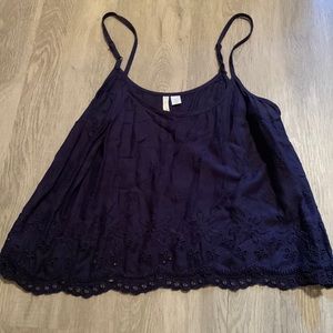 Lauren Conrad Navy Blue Crop Tank